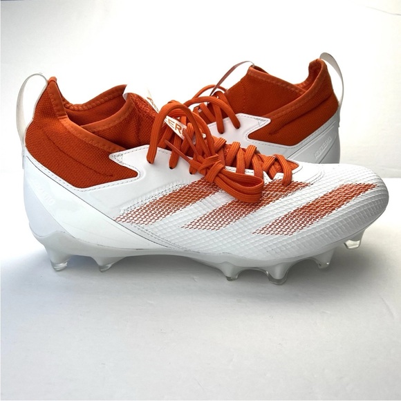 ADIDAS SM Adizero Impact Football Cleats Mens Size 11.5 White Orange IH7467 New main image 9